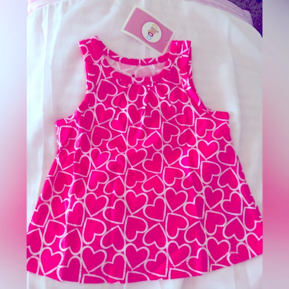Circo Pink Heart Tank Top - NWT - 12M